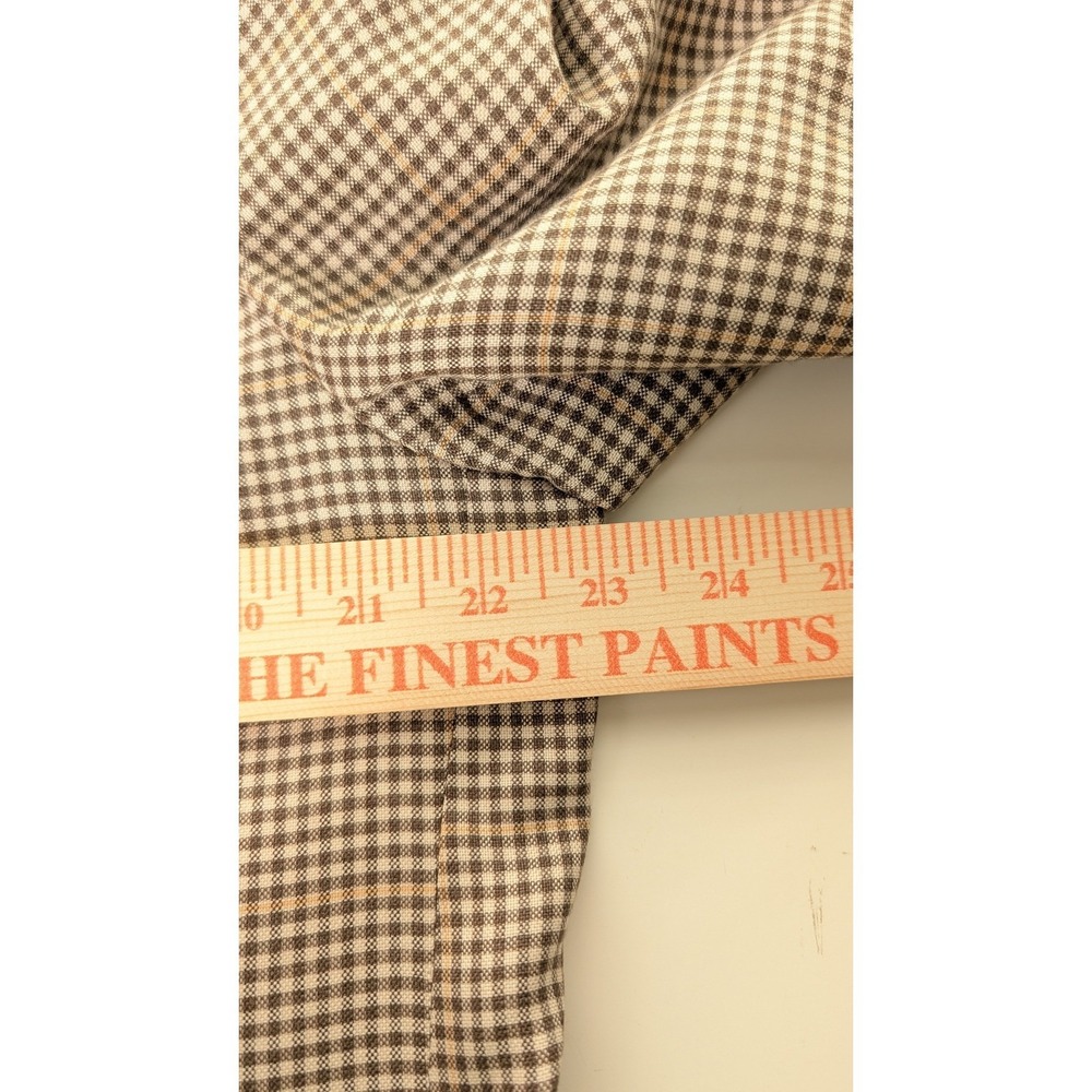 ISAIA Napoli Men's Cashmere Silk Brown Plaid Blazer Base S IT 56/46R‎ 8R Drop - Picture 9 of 11